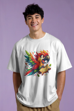 Treasure Parrot Tee - Oversized T-shirt